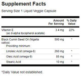 Λάδι μαύρου σπόρου κύμινου 500 mg - 60 κάψουλες γέλης