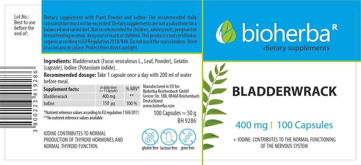 Bladderwrack 400 mg - 100 κάψουλες