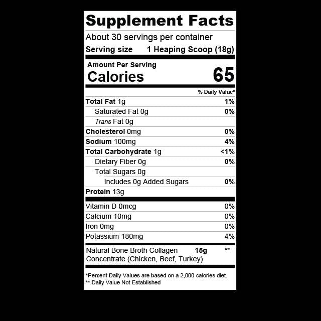 Bone Broth Collagen | Athletic Performance Collagen Types I, II, III 540 grams - Nutra Best Europe