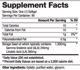 Borage Oil 1000 mg/90 καπάκια