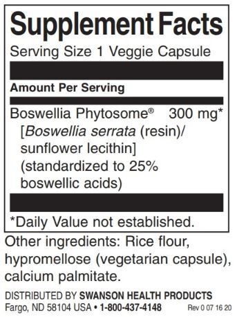 Boswellia phytosome - τυποποιημένο 300 mg/60 VCAPS - 0