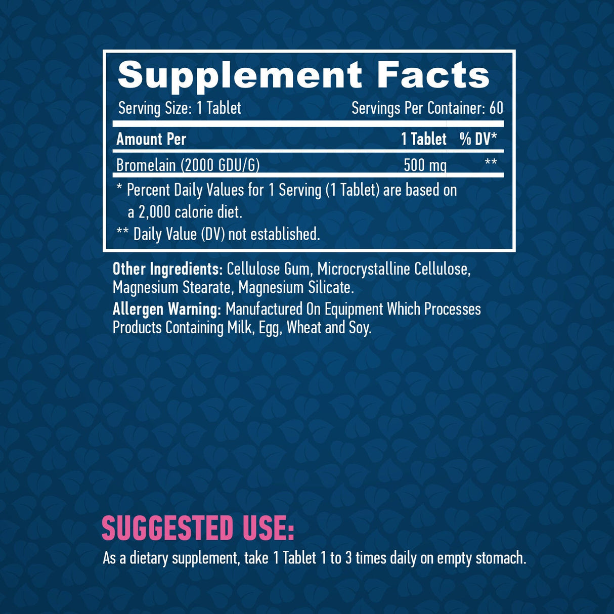 Bromelain 500mg/60 καπάκια.