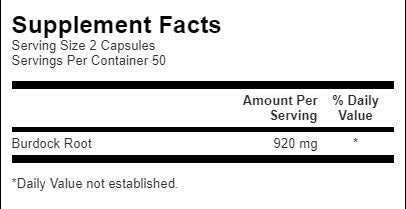 Burdock Root 460 mg - 100 κάψουλες