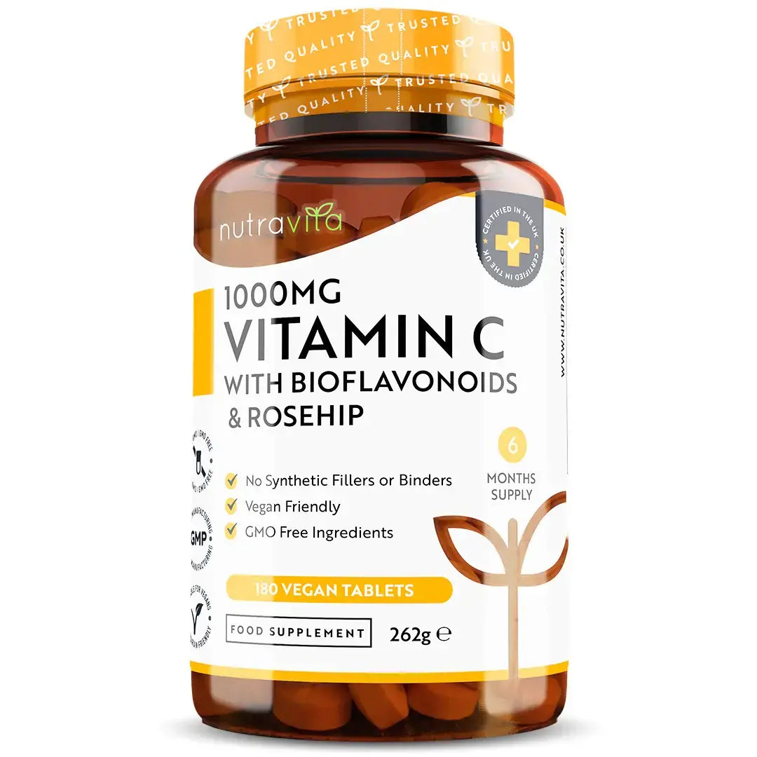 Βιταμίνη C 1000 mg με βιοφλαβονοειδή και αγριοτριανταφυλλιά 180 <tc>Nutravita</tc> δισκία