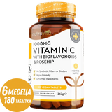 Βιταμίνη C 1000 mg με βιοφλαβονοειδή και αγριοτριανταφυλλιά 180 <tc>Nutravita</tc> δισκία