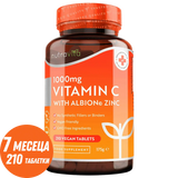 Βιταμίνη C 1000 mg με ψευδάργυρο (Albion® Zinc) 15 mg 210 δισκία <tc>Nutravita</tc>