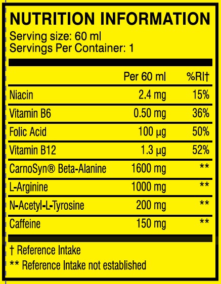 C4 Pre-Workout Shots/12 x 60 ml - 0,700 kg