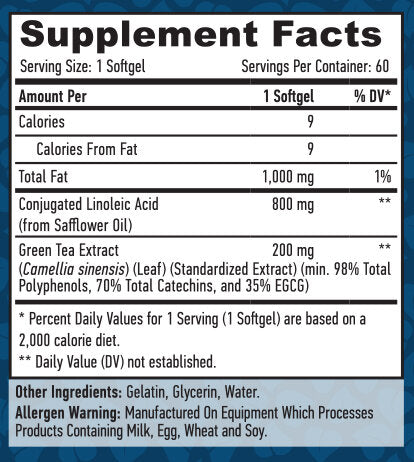 CLA + πράσινο τσάι/60 softgels