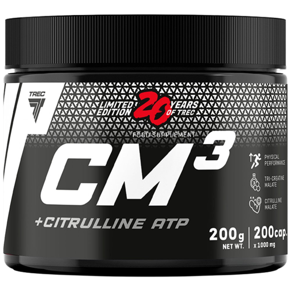 CM3 + Κιτρουλίνη ATP | Tri Creatine Malate + Κιτρουλίνη - 200 κάψουλες