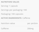 Caffeine 200 Power - 100 κάψουλες