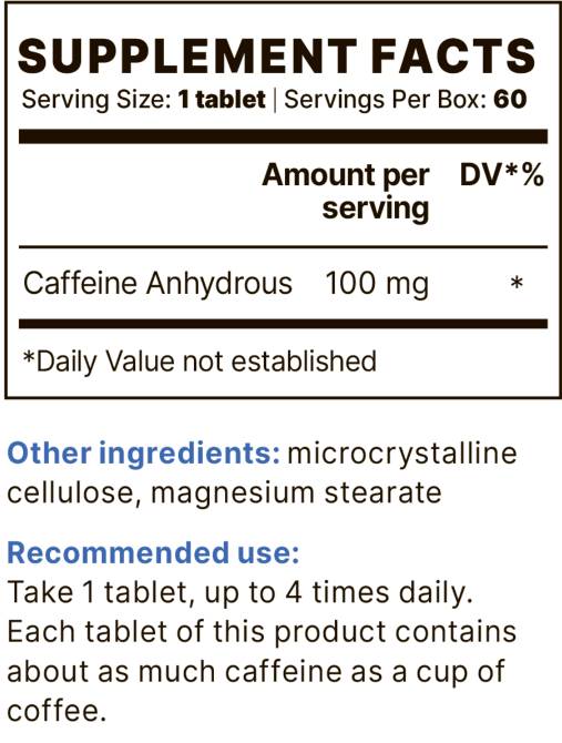 Καφεΐνη BP 100 mg - 60 δισκία