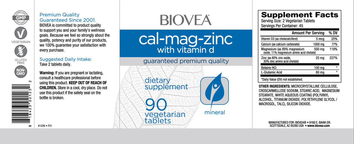 Καρτέλες Cal-Mag-Zinc + Vitamin D/90