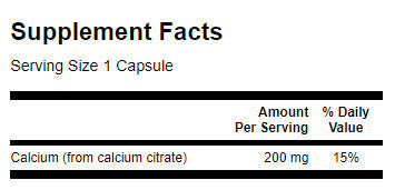Κιτρικό ασβέστιο 200 mg - 60 κάψουλες