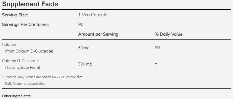 Το ασβέστιο D -γλυκαρικό 500 mg - 90 κάψουλες