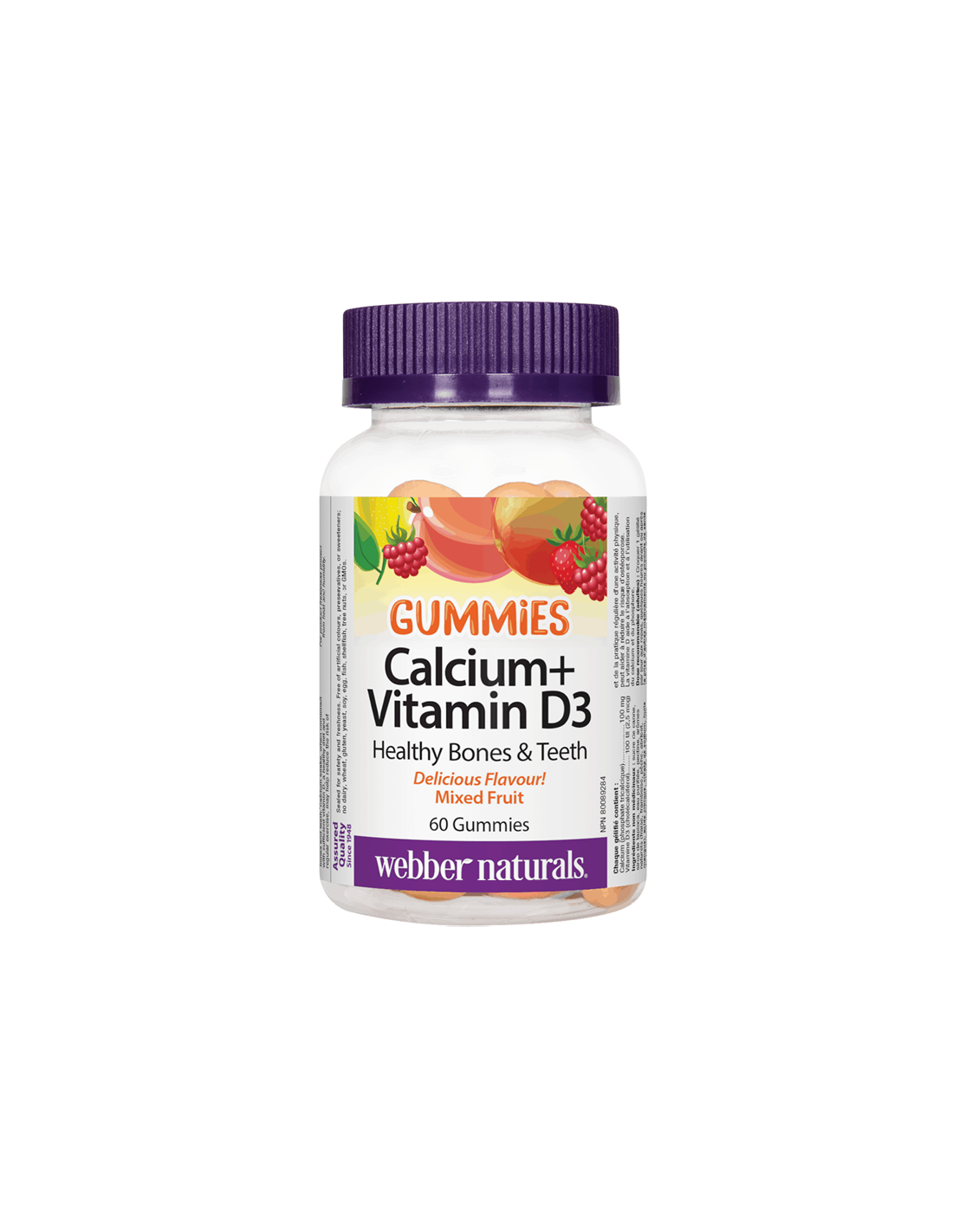 Ασβέστιο + βιταμίνη D3 Gummies/ ασβέστιο + βιταμίνη D3 x 60 δισκία ζελέ