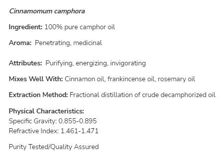 Λάδι καμόν | 100% Pure Cinnamomum Camphora - 30 ml