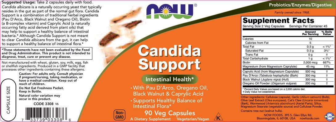 Υποστήριξη Candida | Candida Clear - 180 κάψουλες