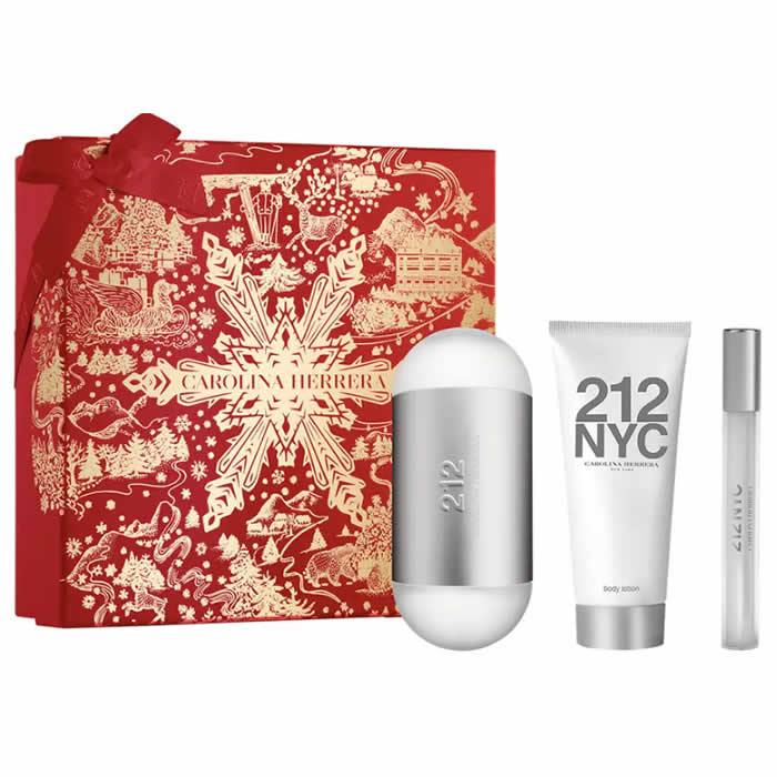 <tc>CAROLINA HERRERA</tc> 212 Nyc Eau De Toilette Spray 100ml Σετ 3 τεμαχίων