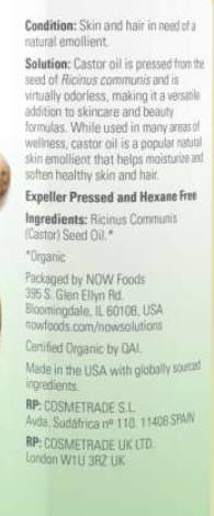 Καστορέλαιο | 100% Πιστοποιημένο Οργανικό - 237 ml