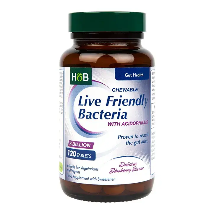 Προβιοτικό με acidophilus (Chewable Acidophilus Blueberry 3 δισεκατομμύρια) 3 δισεκατομμύρια. 120 Chewable Tablets Holland & Barrett