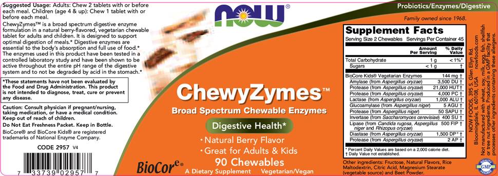 Chewyzymes - 90 μασώμενα δισκία