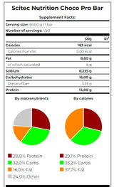 Choco Pro Bar Box/20 x 50 γρ
