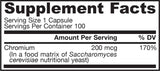 Chromium GTF 200 MCG 100 κάψουλες