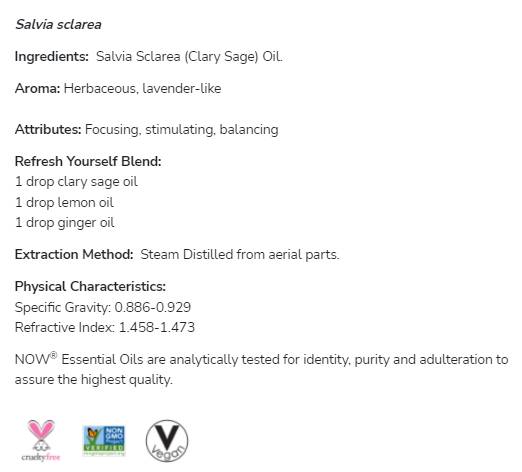Λάδι Sage Clary | 100% Pure Salvia Sclarea - 30 ml