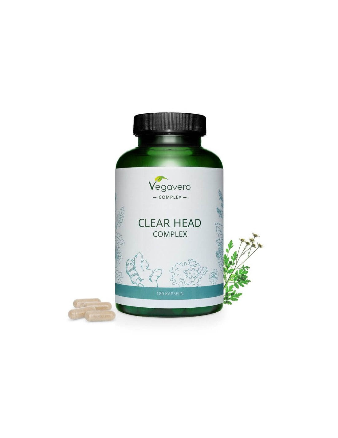 Σύμπλεγμα Clear Head, 180 κάψουλες, 100% Vegan <tc>Vegavero</tc>