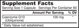 Co-Q10 (Ubiquinone) 100 mg - 60 κάψουλες