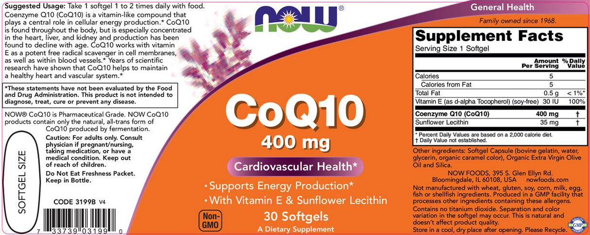 CoQ10 400 mg - 30 κάψουλες gel