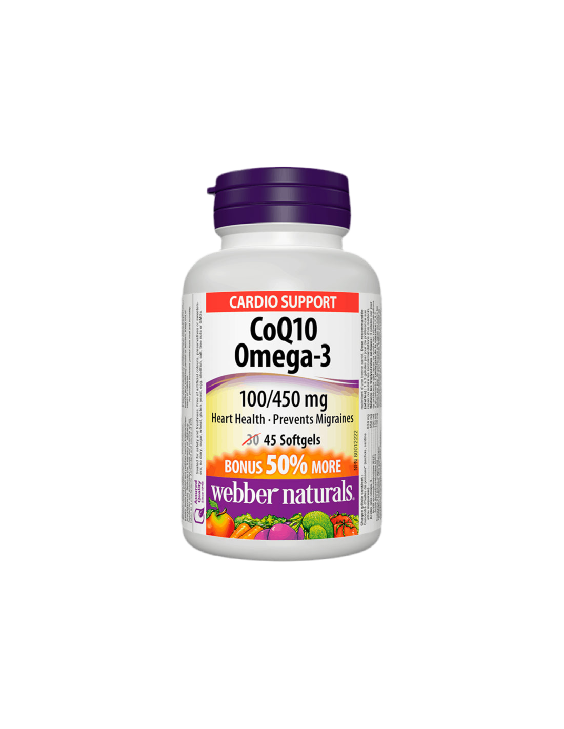 CoQ10 & OmegA-3/ Coenzyme Q10 100 mg + ωμέγα-3 450 mg x 45 κάψουλες softgel