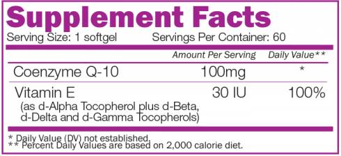 Coenzyme Q10 100 mg 60 κάψουλες Gel