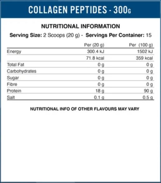 Πεπτίδια κολλαγόνου | Υδρολυμένη πρωτεΐνη κολλαγόνου - 300 γραμμάρια