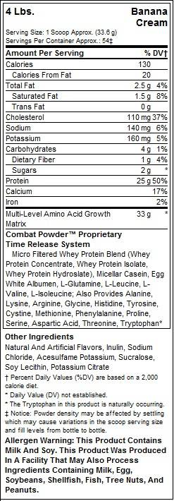 Combat Protein Powder - 1818 γραμμάρια