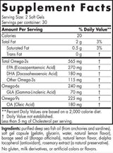 Πλήρης ωμέγα 565 mg - 60 softgels
