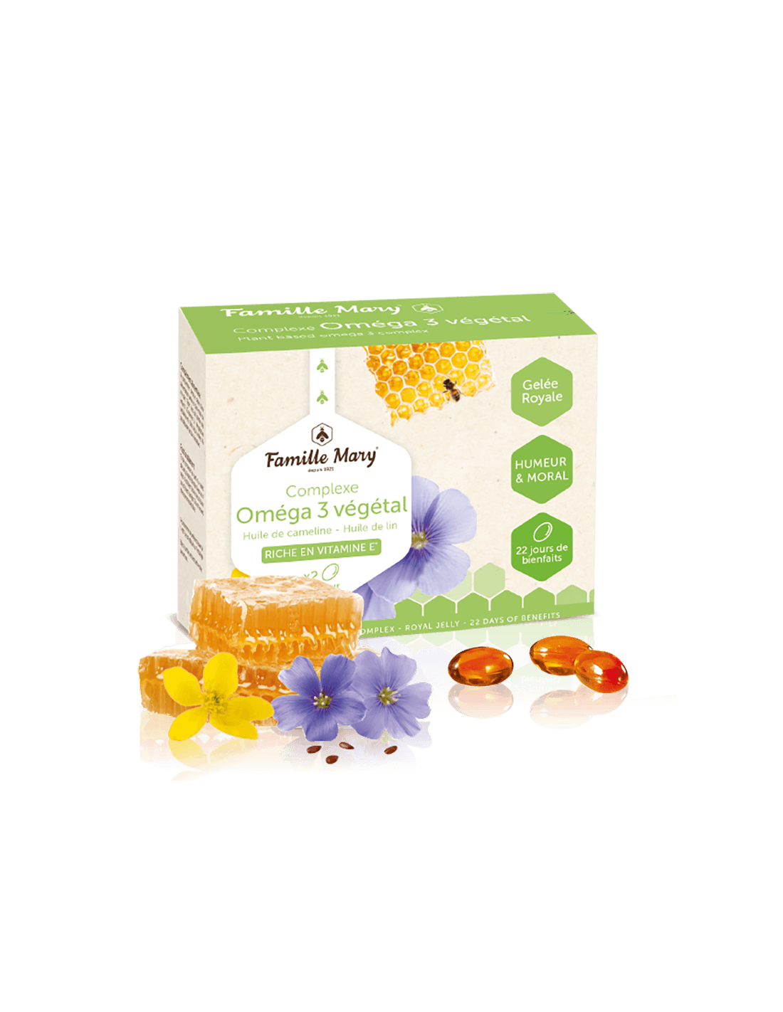 Complexe Oméga 3 Végétal - Ωμέγα -3 από πηγές φυτών + Royal Jelly, 45 κάψουλες