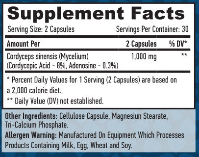 Cordyceps 500mg/60 VCAPs.