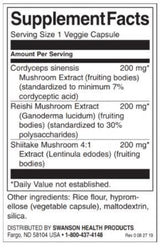 Σύμπλεγμα Cordyceps με μανιτάρια Reishi και Shiitake - 60 κάψουλες