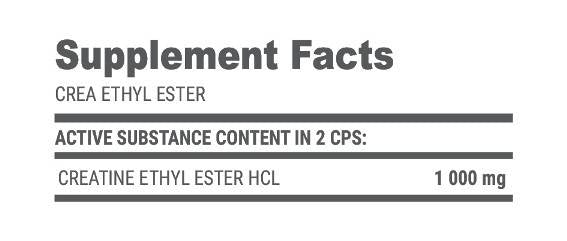 Crea Ethyl Ester HCl - 250 κάψουλες