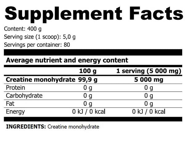 Crea Monohydrate - 400 γραμμάρια