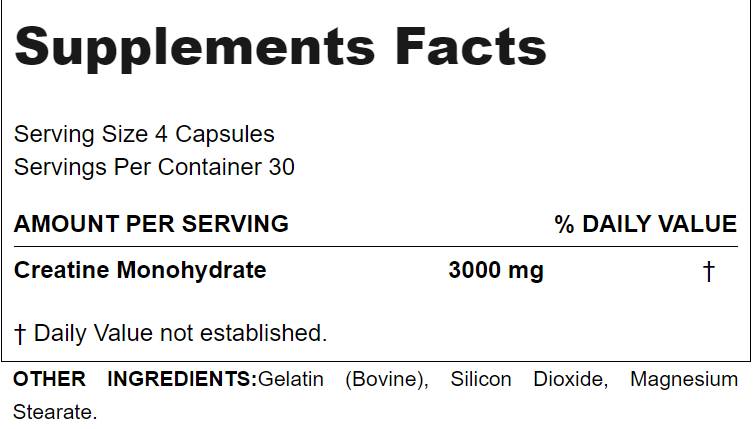 Creatine 3000 Caps - 120 κάψουλες