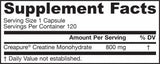 Μονοϋδρίτη κρεατίνης 800 mg 120 κάψουλες