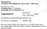 Μονοϋδρίτη κρεατίνης Xtra Caps 200 κάψουλες
