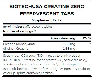 Creatine Zero Effervescent Tabs/18 Tabs