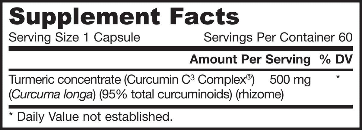Κουρκουμίνη 95.500 mg | 95% Curcuminoids Turmeric Extract - 60 κάψουλες