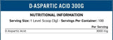 Σκόνη D -ασπαρτικού οξέος 3000 mg - 300 γραμμάρια