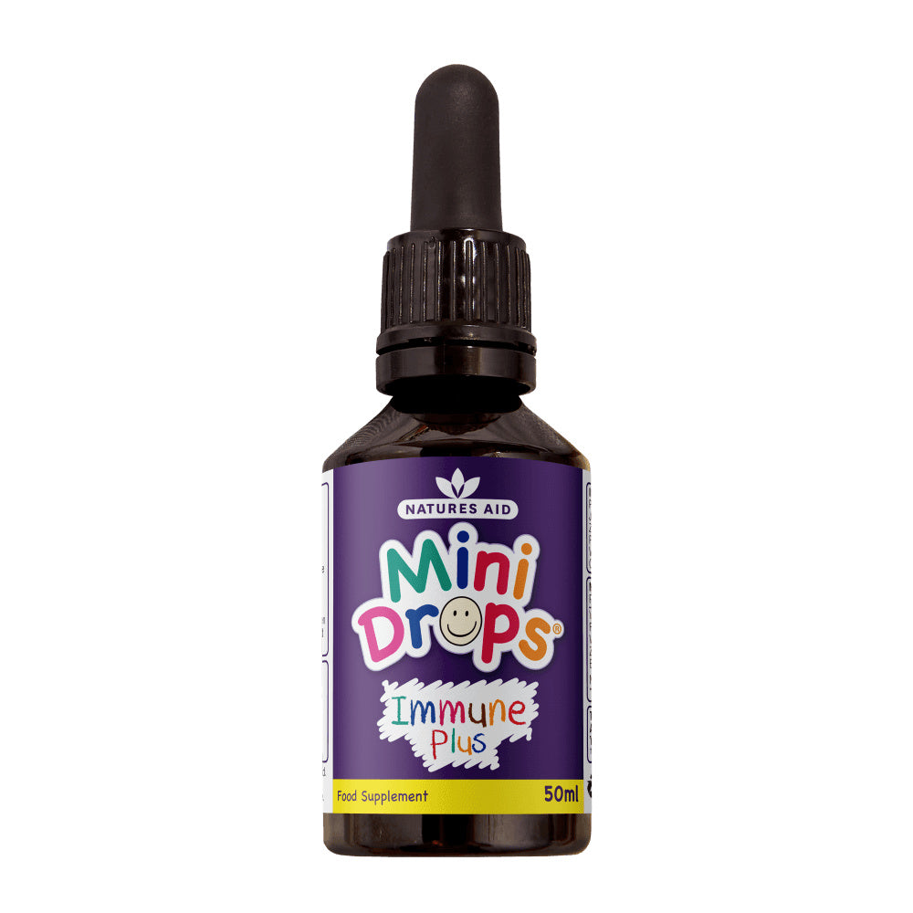 Ανοσοποιητική φόρμουλα με σταγόνες Elderberry για παιδιά (Mini Drops Immune Plus) 50ml NatuesAid