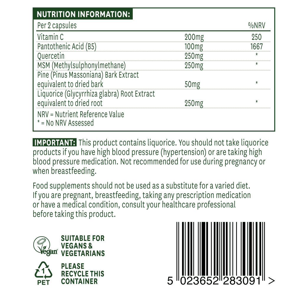 Quercetin Formula 90 Capsules NatuesAid