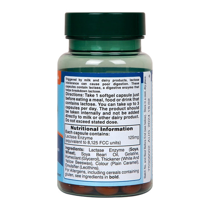 Ένζυμα λακτάσης (ένζυμο σούπερ λακτάσης) 125mg 60 κάψουλες Holland & Barrett